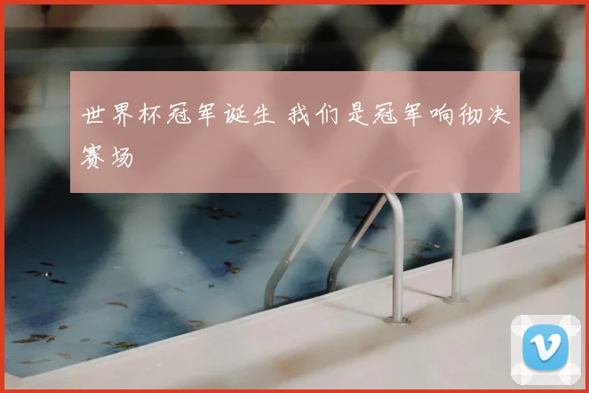 世界杯冠军诞生 我们是冠军响彻决赛场